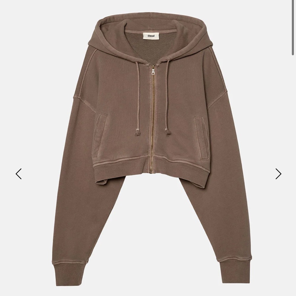 Elwood Babydoll Crop Zip Hoodie 2.0